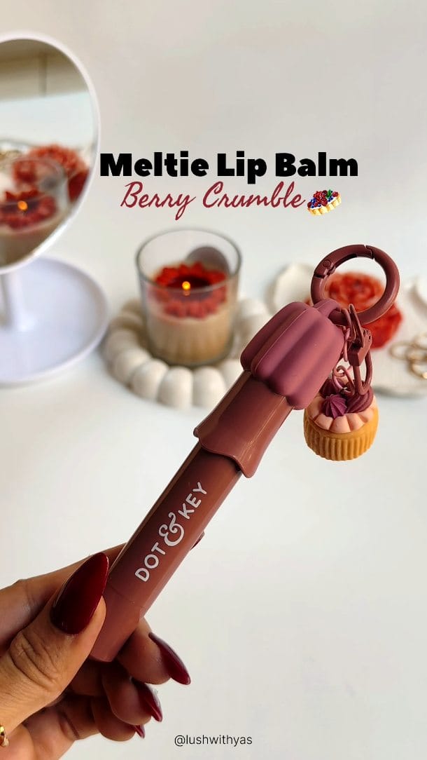Berry Crumble Meltie Balm 🍓💄
Newest Launch by @dotandkey.skincare 🤌
Use Code (YASMEENUGC) for extra 10% off ✨
This isn’t just a lip balm… it’s dessert you can wear 💋🍓
Tag your lip-balm-obsessed bestie 🎀
Comment for the link 🔗
. 
. 
. 
. 
. 
[ Dot & Key lip balm, Berry Crumble, Melti Lip Balm, hydrating lip balm, tinted lip balm, glossy lips, cute packaging, lip care, lip moisture, everyday lip care, new beauty launch, vegan beauty, cruelty-free, skincare essentials, aesthetic beauty, self-care, beauty flatlay, makeup lover, lip balm for dry lips, lip care routine ]
#LipBalmLove #BerryCrumble #MeltiLipBalm
#NewLaunch #LipCareRoutine #HydratedLips
#GlossyLips #CutePackaging #BeautyFlatlay
#SkincareEssentials #LipBalmAddict #CrueltyFreeBeauty
#VeganBeauty #AestheticVibes #SelfCareEssentials
#MakeupLover #BeautyPhotography #LipBalmGoals
#DotAndKeyBeauty #explorepage #explorepage✨
#fypppppppppppppppppppppppppppppppppppppppppppppppppppppppppppppp
