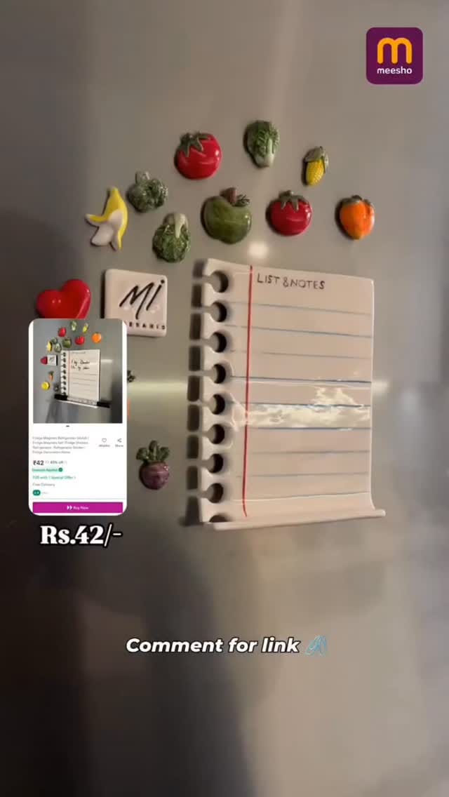 Fridge magnets from @meeshoapp @meesho.app__
#MeeshoFinds
#MeeshoHaul
#FridgeMagnets
#CuteKitchenDecor
#HomeDecorFinds
AestheticHome
KitchenAesthetic
BudgetFriendlyFinds
AffordableShoppingIndia
ViralReelIndia
TrendingReels
SmallHomeBigVibes
MeeshoShopping
InstaHomeDecor