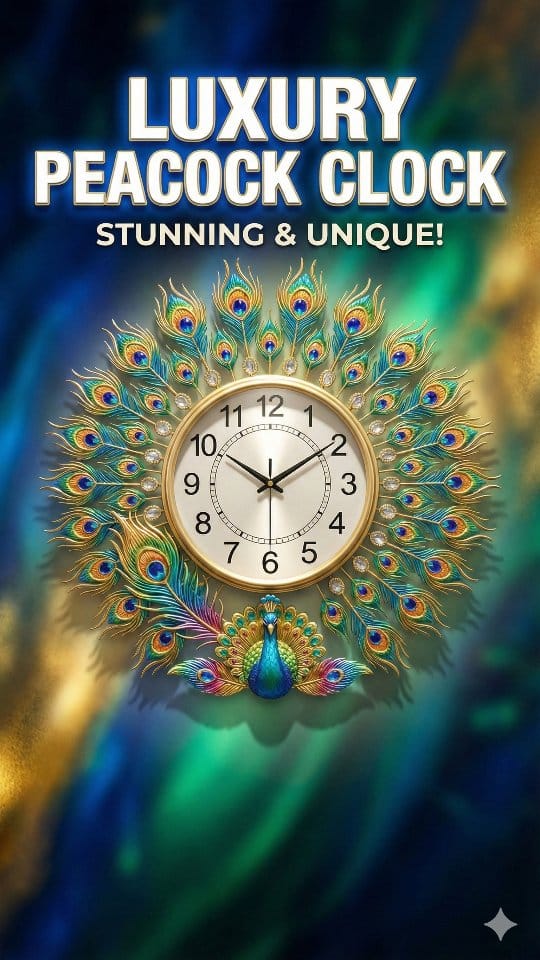 Comment "Link"
🦚 Peacock Wall Clock
✨ Elegant peacock design for home décor
🏠 Perfect for living room, hall & bedroom
🕒 Large decorative wall-size clocks
💡 Adds a luxurious royal touch
📦 Available on Amazon & Flipkart
💰 Budget-friendly decorative clock
🌟 Beautiful feathers with glossy finish
🪶 Lightweight & easy to hang
📱 Trending home décor wall piece
#meesho #meeshohaul #kitchen
#kitchenfinds #pinterest
#makeup
#hairaccessories #meeshofinds
#viralgadgets