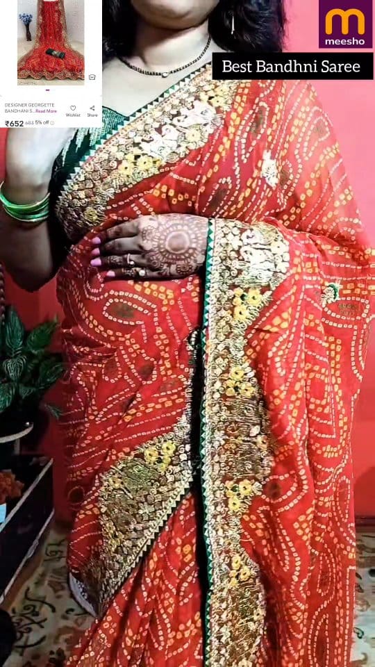 Comment down for saree Link ( pp, link, dm )
#meesho #meeshosarees #meeshofinds #meeshohaul #tryonhaul #trending #meeshobandhani #bandhnisaree #wishlink