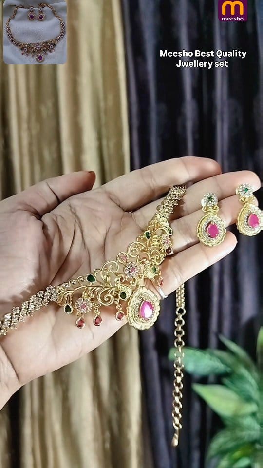 Comment down for Links ( pp, dm , link) 
#meesho #meeshojwellery #meeshonecklace #meeshostatementearrings #meeshofinds #meeshofind #meeshotrend #wishlink #wishlinked #jwellery