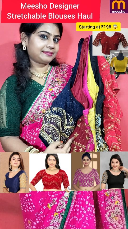 Comment down for blouses buy Link ( pp, Link, dm ) 
#meesho #meeshoblouse #meeshostretchableblouses #meeshofinds #meeshotryonhaul #meeshodesignerblouse #meeshousefulfinds #wishlink