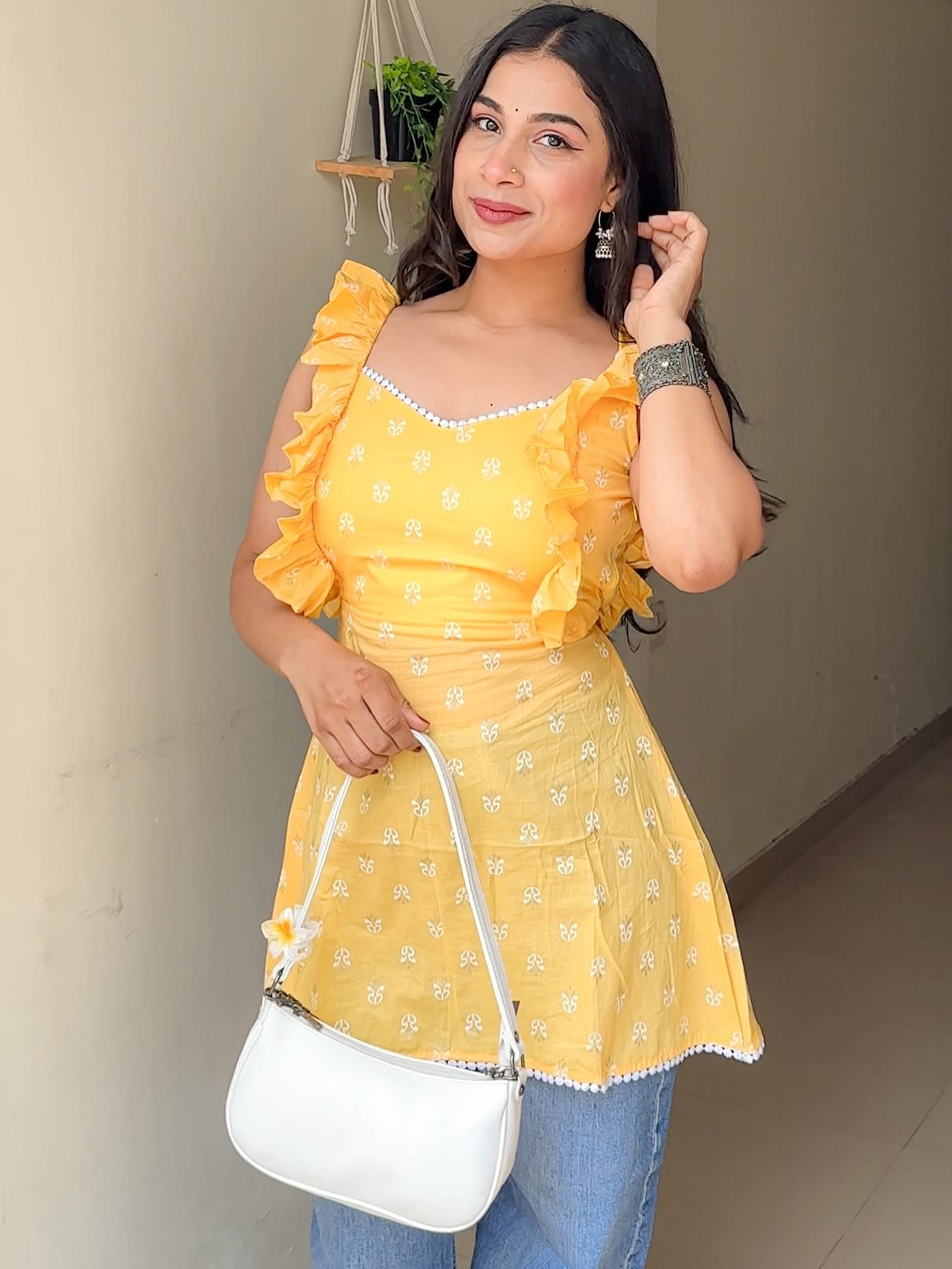 Because sometimes, you’re the lyrics 🌻💝🫣
This kurti deserves a dedicated post 😌
Kurti : @myntra 
Comment for link 🔗 🌼
.
.
.
.
.
.
.
.
[kurti , short kurti , backless , bow kurti , cute kurties , desi fit check , desi look inspo , cute girl aesthetics , soft girl , college outfit, kurti jeans , denim , cotton kurti , fit check , ootd , brunch look , desi girl fit , pintresty look ]