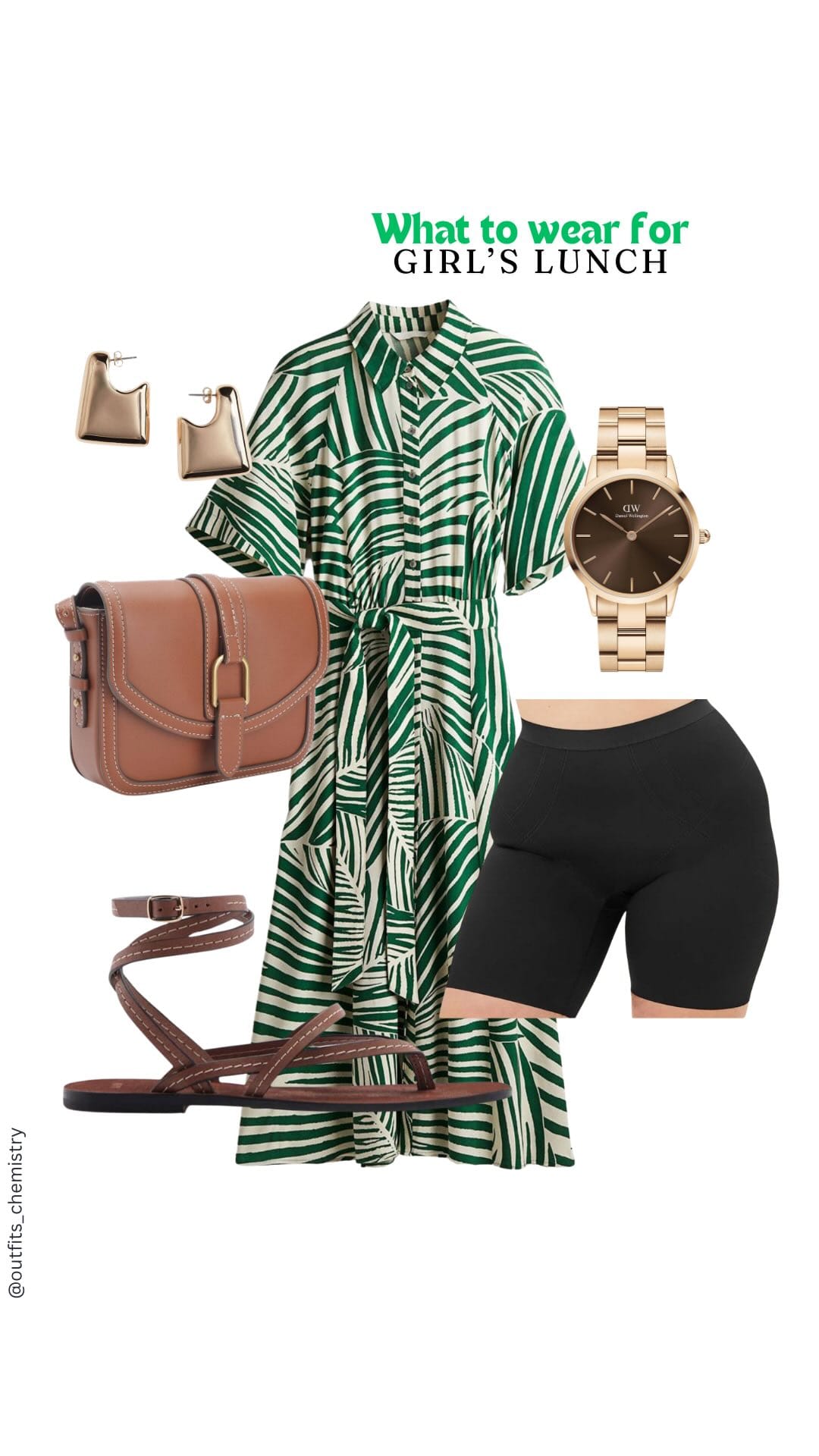 Comment for links 🔗! When your girl gang plans a lunch date, you show up with casual flair and effortless sophistication.
This green and white tropical printed shirtdress is perfect for daytime catchups — it’s airy, structured, and has a tie-waist that flatters your natural shape.
Layered over comfortable shorts for a worry-free fit, and paired with minimal strappy sandals for that relaxed polished vibe.
A tan crossbody bag brings an earthy tone to the look, gold statement earrings add just the right hint of sparkle, and a gold-toned watch keeps it sleek and grown-up.
Easy, stylish, and ready for endless laughter and iced coffees.
Follow @outfits_chemistry for style inspiration that feels as good as your favorite group chat.
#GirlsLunchLook #LunchDateStyle #DaytimeChic #CasualPolish #OutfitsChemistry #WhatToWear #WeekendFits #RelaxedStyle #TropicalVibes #PrintLover #ChicAndEffortless #StyleDiaries #OOTDIndia #EverydayOutfit #CuratedCloset #WardrobeGoals #FeelGoodFits #DaytimeFashion #GreenAndWhite #BrunchOutfit #IndianFashionBlogger #SoftGlamLooks #LunchOutfit #FlatteringFits #EffortlessDressing #SummerLunchLook #StreetStyleIndia #OutfitInspo