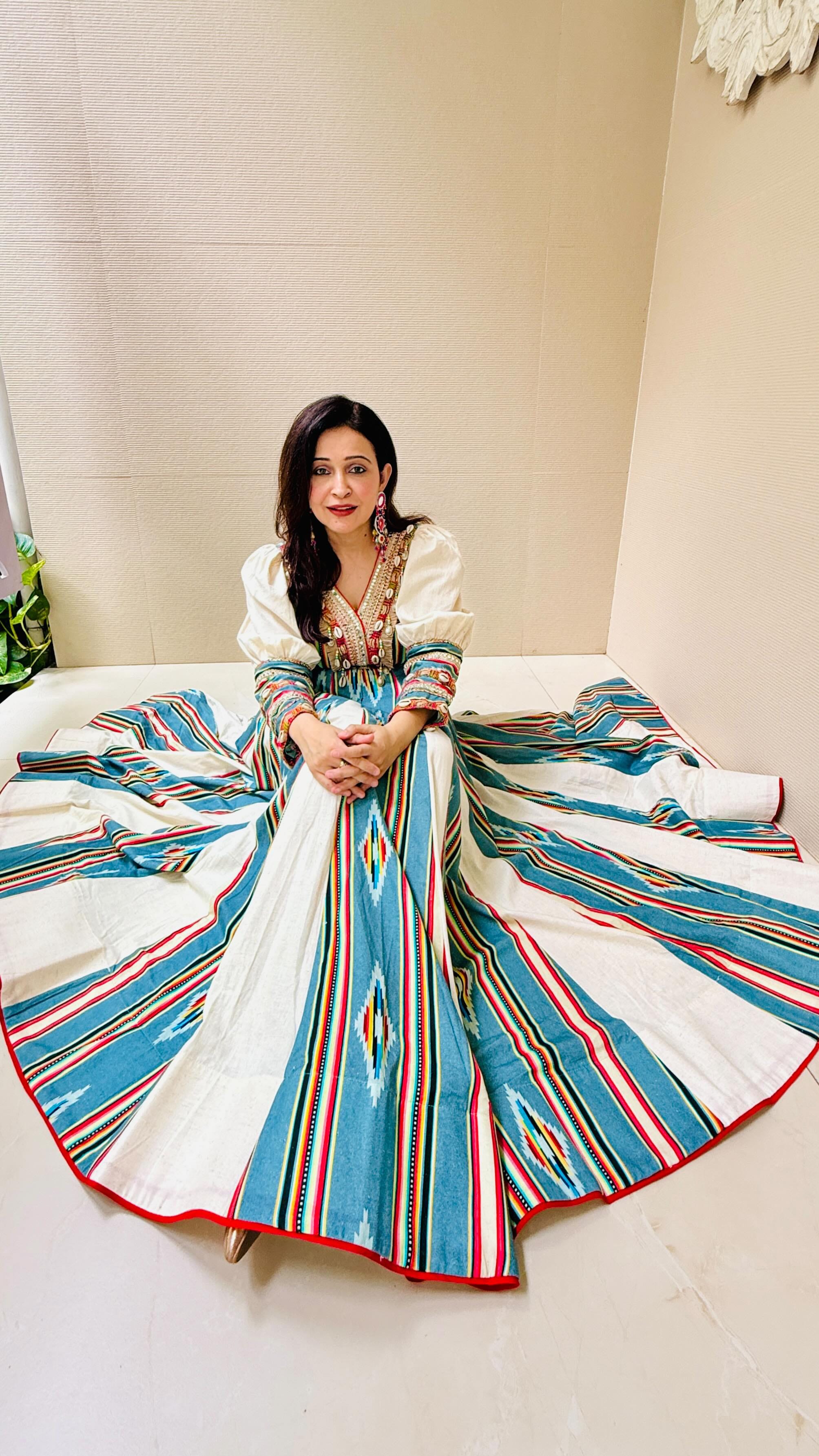Wearing @fashionfloorindia 
Comment down for link below 🔗
In love with these indowestern outfits for Navratri. 
The blue one has the dreamy flare 💃