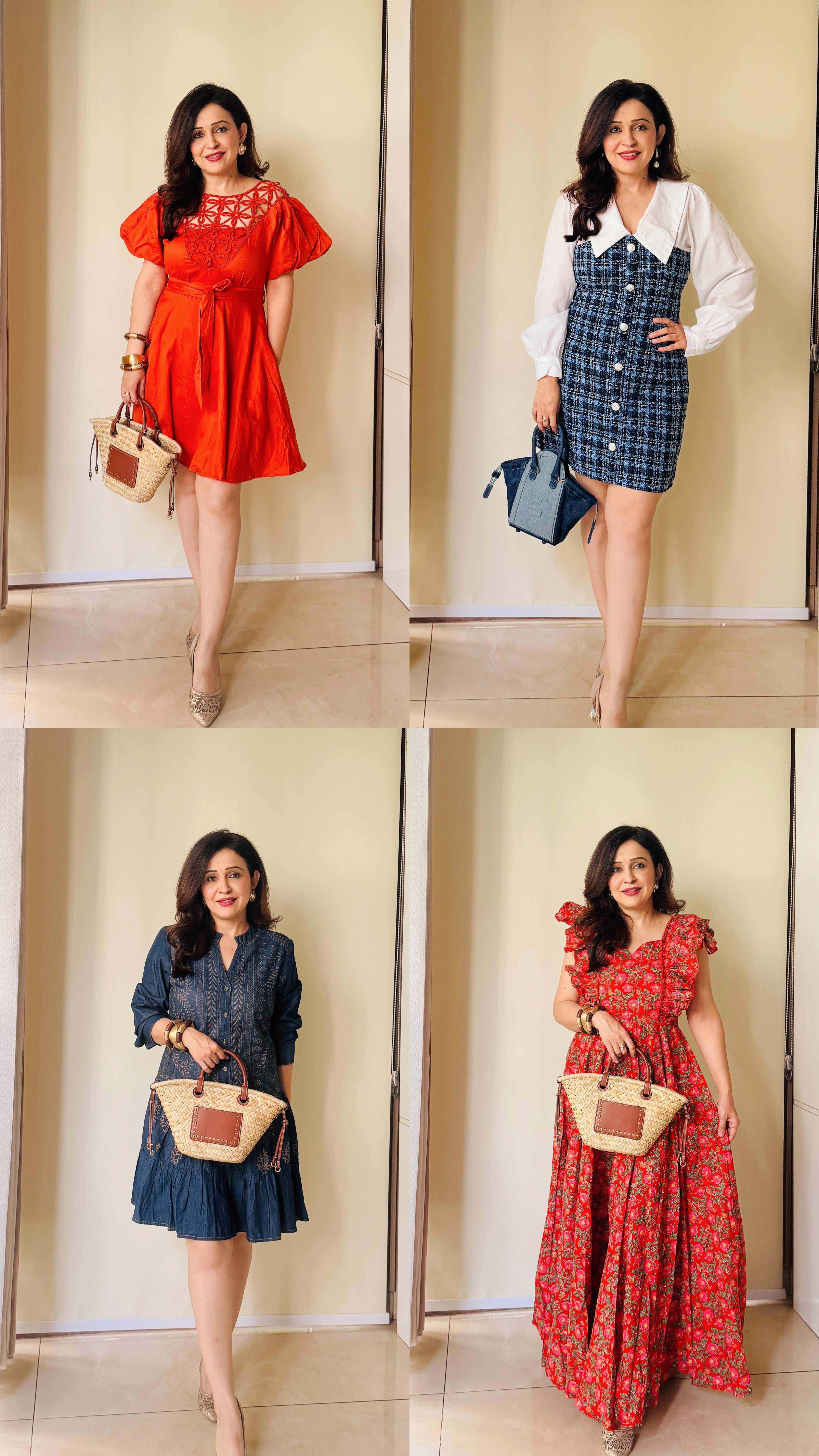 #Myntra Finds
Comment for links 🔗 
Bag - @Myntra 
Dresses - @myntra