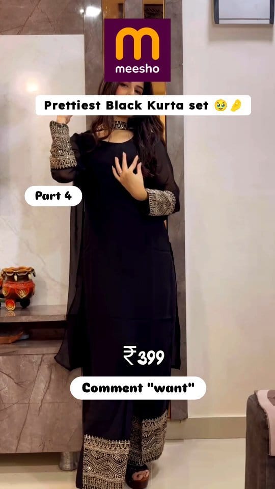 Prettiest Black kurta set
