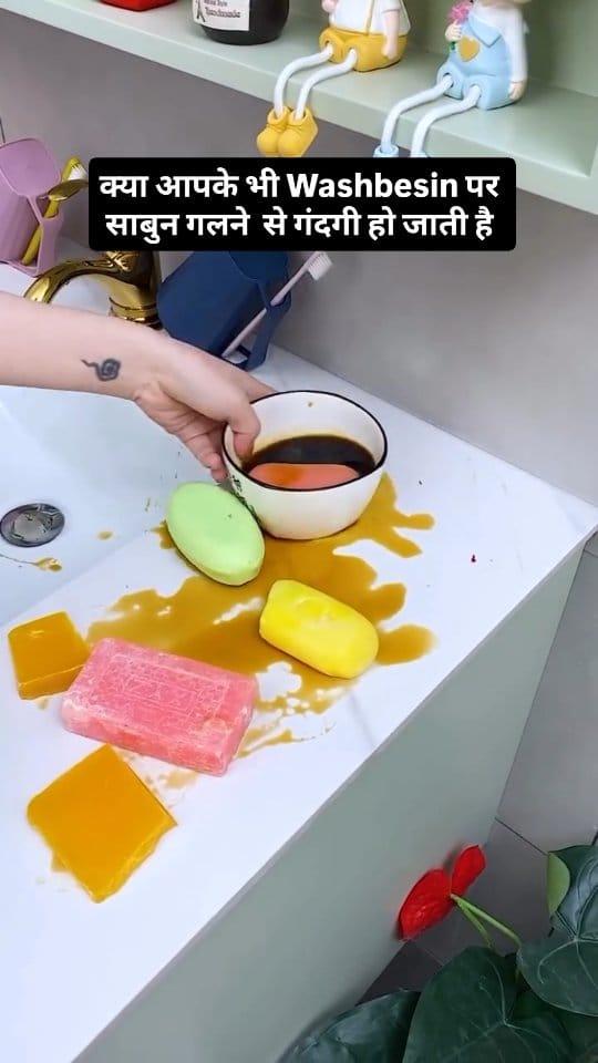 Rotate, store & keep soaps dry 🧼✨ 
3-layer, wall-mounted holder that saves space and keeps things tidy.
#bathroomgadgets #soaporganiser #soapbox