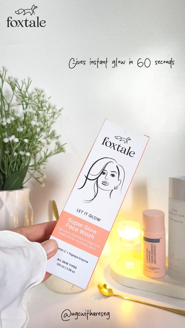 Say hello to radiant skin with Foxtale Super Glow Face Wash 🌞✨ @foxtaleskin
Infused with Vitamin C and papaya enzymes, this gentle cleanser removes dirt, oil, and dullness in one wash.
Its sulfate-free formula ensures a deep cleanse without stripping your skin’s natural moisture barrier.
Foams up luxuriously to detoxify pores and brighten your complexion instantly.
.
.
.
 [Flipkart, nykaa haul, meesho finds, meesho fashion, meesho makeup pouch, cute finds, aesthetic, soft aesthetic, soft girl aesthetic, must have , pinterest finds, affordable, daily life finds, recommended, editing, viral, best finds, foxtale facewash, claw clips, pinterest inspired, affordable, recommended, editing, best finds, meesho, meesho finds]
.
.
.
.
#trendingreels #meesho #meeshohaul #meeshofinds
 #meeshobeauty #meeshoshopping
 #fashion #bhfp #fashioninspo #meeshotumbler #explorepage + #explore #fyp
#aestheticedits #affordablefashion #Pinterest #reels #videos #viral #flowerclaw #creator #ugcfinds #foxtale #foxtaleskin #skincare #sgfw  #nykaafinds  #flipkart