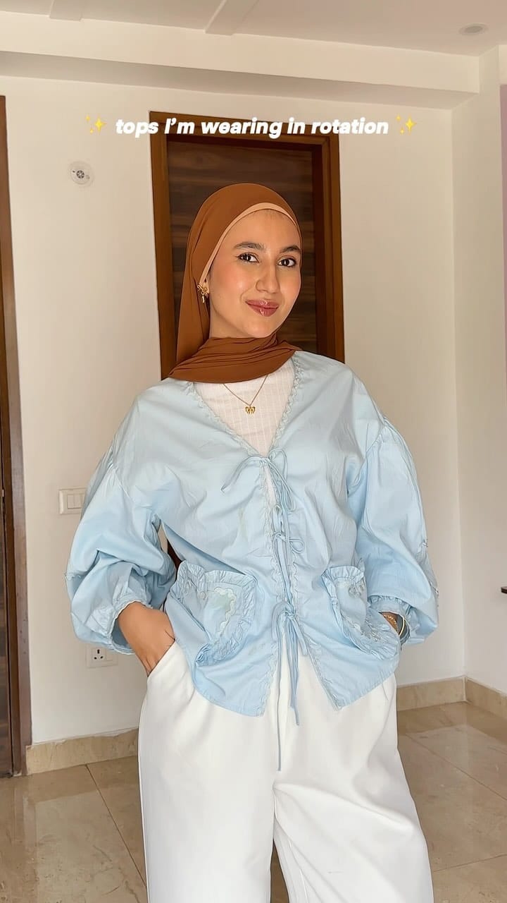 I’m a girls girl not ambani ki aulaad, so i always repeat my outfits 😂🌷
Comment for 🔗 
[modest top, chic , ootd, top wear, savana, hijabi, bow tops, cute modest fashion ]
Which one you like the most?