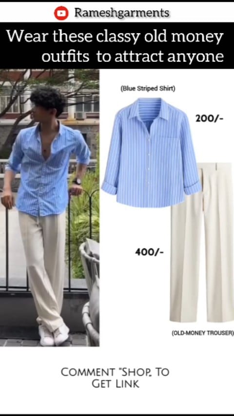 Striped sky blue shirt with cream korean pant👉Comment "best" automatically send 📮link in your dm 📥
And don't forget follow @a_t_u_l____c_h_a_u_d_h_a_r_y  Otherwise you don't receive link 🔗 अगर कमेंट करें तो भी लिंक नहीं मिला तो 2 लोगो को  ये रील्स send करदो मिल जाएगी 
#shirt
#mensshirt #mensfashion #trendingshirt #koreanfashion #koreanoutfit #explorepage