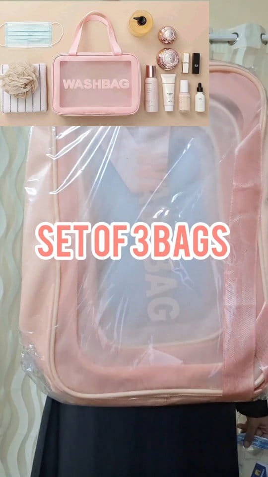 Set of 3 wash bags Rs.104
Comment and Follow for link 🔗 
Wash Bags, toiletry, traveling Bags, cosmetic Bags, soap Bags, face wash bags
#washbags #viral #trendingreels