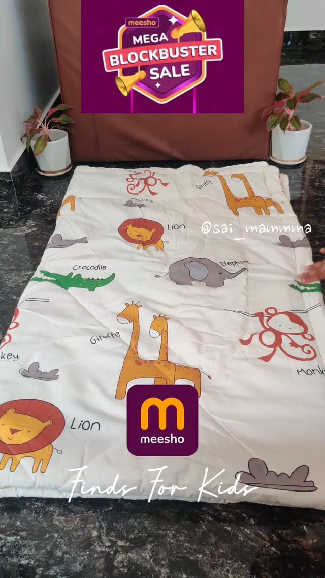 Premium Ac Comforter for Kids 💯 
@meeshoapp
Do Follow and Comment LINK 🔗 
#meesho #meeshofinds #trending #meeshohaul #comforters #homestyle #homefinds #homedecor #bedroom #bedroomideas #meeshofashion
