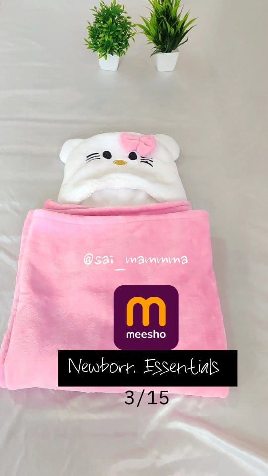 Baby Blanket|| Baby hooded wrapper 
Do Follow and Comment LINK 🔗 
#meesho #meeshofinds #meeshotrendz #meeshofashion #meeshohaul #reelsinstagram #unboxing #babyblanket #newbornessentials #newbornfashion #newparents #babyessentials #hooded #wrapper