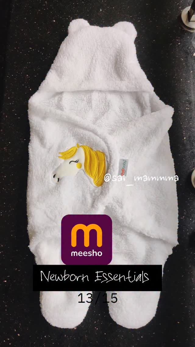 Travel friendly Newborn Hooded Blanket🎀
Do Follow and Comment LINK 🔗 
#meesho #meeshofinds #newbornessentials ...