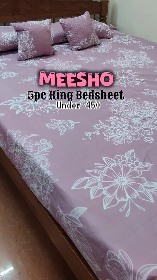Meesho 5 pc King Bedsheet Set under 450😍
Do Follow and Comment LINK 🖇️ 
#meesho #meeshotrendz #meeshoapp #meeshohaul #meeshohomedecor #bedsheets #homedecor #homefinds #reelsinstagram #meeshofinds #homestyle #bedroomideas #beddingsets