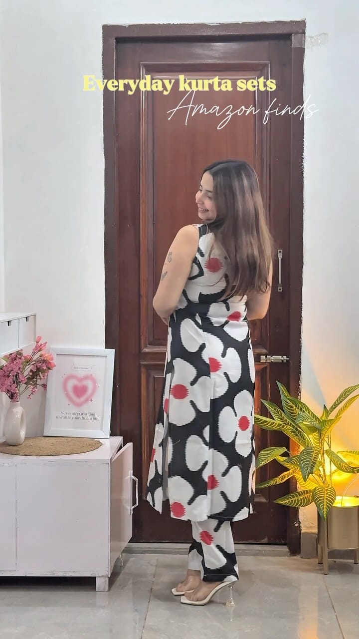 Comment for links 🔗 
I am wearing S-M 
Full video on my YouTube channel 
 
{amazon finds, kurta sets haul, amazon}