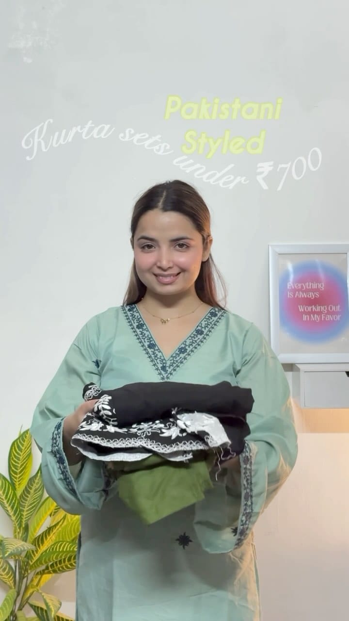 Comment for links 🔗 
I am wearing size : S
You can also check full video on my YouTube channel (link in bio) 
{ Meesho finds, kurta sets haul, Pakistan kurta sets }
