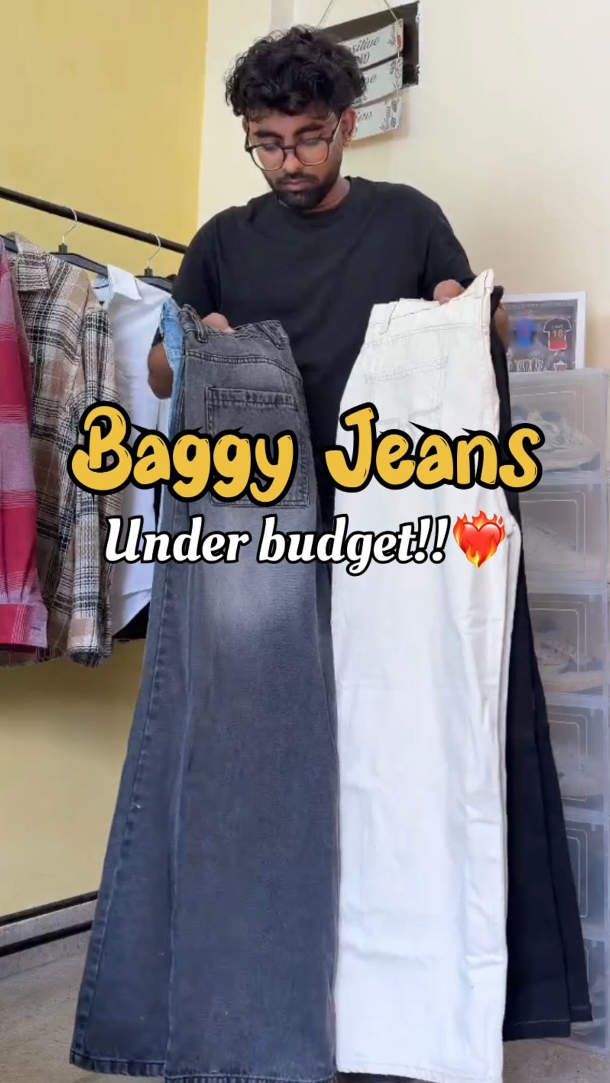 Baggy jeans under budget!!❤️‍🔥
Comment “Baggy” or share this reel to my Dm to receive the link of jeans!🔗📩
.
.
.
.
.
.
.
[jeans, bottom wear, baggy fit, relaxed fit, mens fashion, fashion, affordable fashion, explore, trending]
.
.
#baggyjeans #jeans #baggyfit #relaxedfit #bottomwear #jeansformen #mensfashion #menstyle #fashion #fashionista #fashionstyle #myntrafinds #foryou #explore #viral #foryou #trending #samslayzz