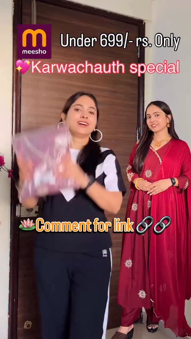 Comment for link 🔗🔗
“Glow like the moon this Karwa Chauth 🌕💫
Get festive-ready without breaking the bank!
Karwachauth Special Suit — just under ₹699 💃❤️
Shop smart, shine brighter! 💖
#MeeshoFinds #BudgetFashion #KarwaChauthVibes”
@meeshoapp 
@meeshocreatorclub 
🌸
#KarwaChauthSpecial #KarwaChauthLook #FestiveReady #EthnicVibes #MeeshoStyle #Under699 #AffordableFashion #DesiSwag #TraditionalLook #IndianEthnicWear #FestiveOOTD #KarwaChauthOutfit #SareeNotSorry #SuitLove #DesiGlam
