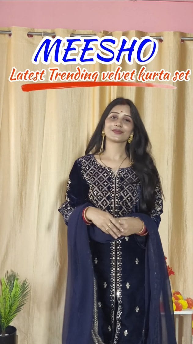 Party wear velvet suit @meeshoapp 
Comment Down for Link 🔗 
#instagram #follow #like #share #reels #follow #instadaily #meesho #explore #partywear #weddingoutfits #instagram