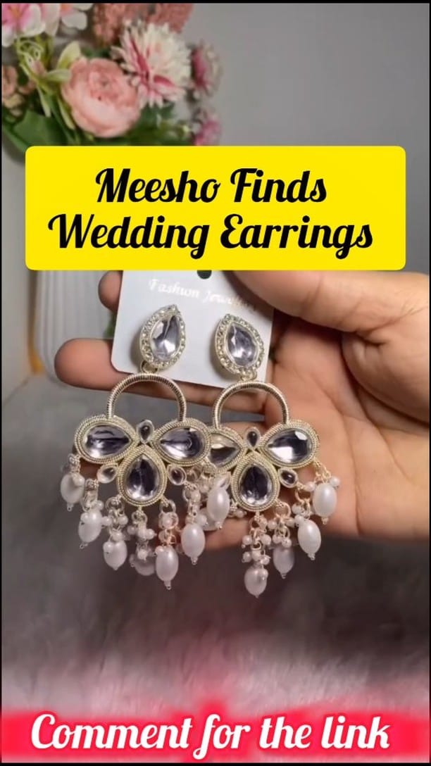 Meesho wedding wear earrings just for 185/-