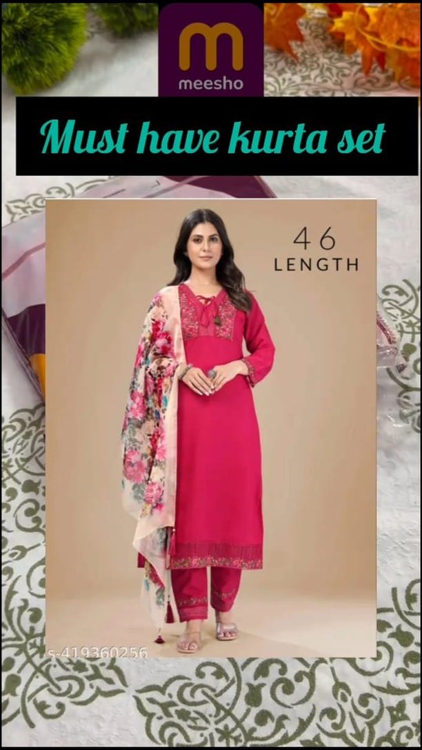 Meesho affordable kurta set