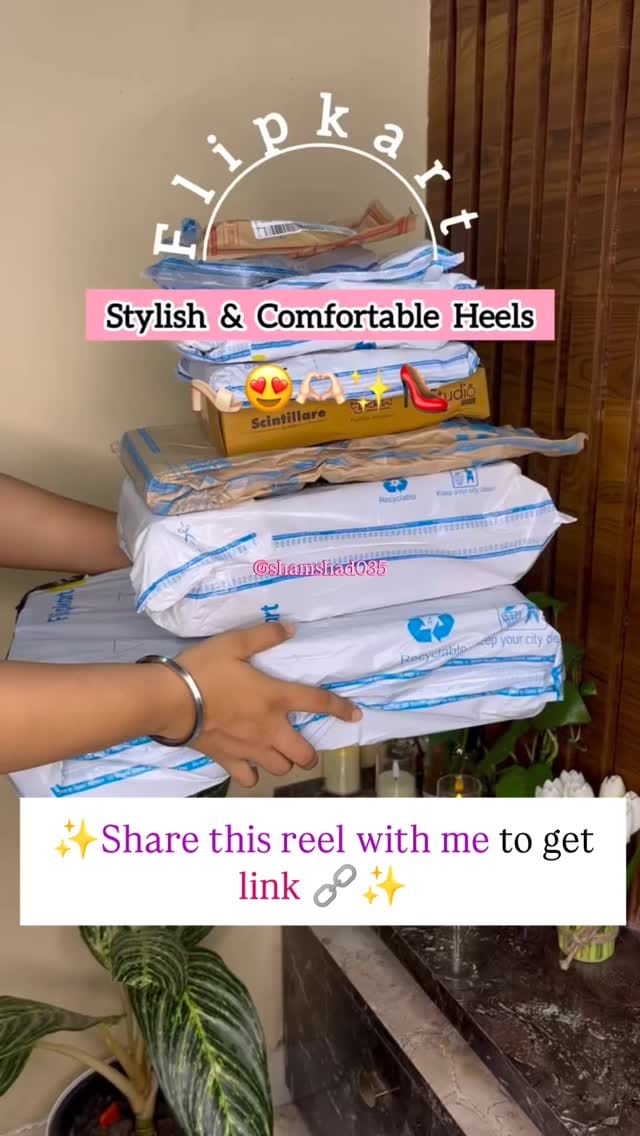 Stylish and modern comfortable heels 👠 
✨Share this reel with me to get link 🔗✨ If you don't receive the link go to bio click on website you will find there ✨ 
Flipkart Random Find's ♥️ 
Follow @shamshad035 for more....
(Flipkart Random Find's, flipkart flipkartapp flipkartshopping Flipkarthaul, filpkartheelhaul,heelsfinds, beautiful heels,heelsforwomen,trendyheels,
bowdesignheels, korean heels, comfortable heels)
#trending #explorepage #shamshad035 #flipkartsale #flipkartdeals #flipkartapp #flipkarthaul #flipkartindia #flipkart #flipkartfinds #flipkartshopping #flipkarttrendyproducts #flipkartrandomfinds #trendyheels #beatifulheels #heelsforwomen #bowdesignheels #koreanheels #wishlink#comfortableheels#rainyheels