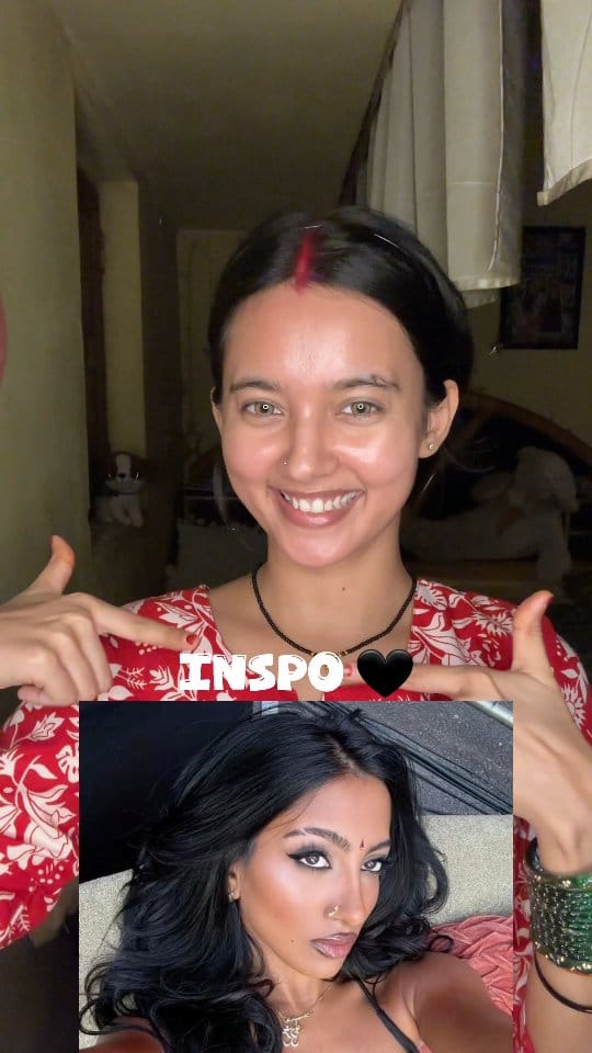 @lararajj inspired makeup look tutorial ✨️ 
product details ✨️ 
primer @blueheavencosmetics 
foundation @maybelline_ind 
Concelere @officialswissbeauty 
powder @pondsindia 
blush @kaybykatrina 
lipstick @blueheavencosmetics 
lipgloss @swissbeautycraze 
eyeshadow @hudabeauty 
#viral #trending #kpop #lararaj #lararaj_katseye