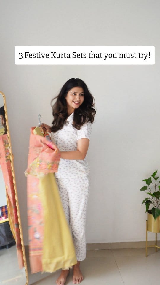 Best material and style 💕 Comment for links ✨
.
.
[Festive season outfits, kurta sets of Diwali]
#FestiveFashion #KurtaLove #IndianFashion #EthnicWear #FestiveKurtaSets #KurtiStyle #DiwaliFashion #myntrafinds