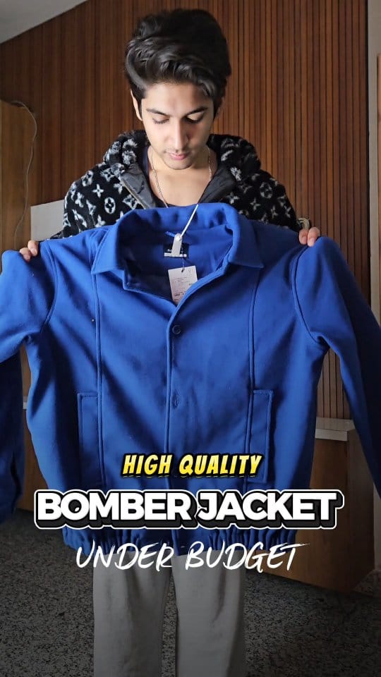 BOMBER JACKET you need!!💙
FOLLOW AND COMMENT LINK FOR LINK
.
.
.
#mensfashion #oldmoney #model #ootd #fashion#shivyansh#reels, trending, explore, jacket, outfit, fashion, Instagram, foryou, viral, outfit inspiration, under budget 
.
.
What u need next??