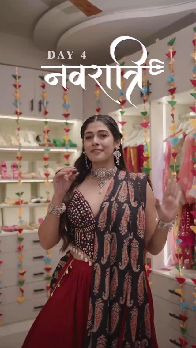 ✨ Ep. 4 | Navratri Series ✨
💬 Comment for the links ✨
All my Blouses are ready made from @fashiontailors_21 
& 
All accessories & jewelry from @opasa.jewellery 
Look 1
Red & Black Chaniya Choli
Brand – LOOKNBOOK ART
Price – ₹2500
A timeless ghagra choli with a strong Gujarati feel.
Look 2
Pink Bandhani Georgette Saree
Brand – Kalista
Price – ₹1274
A classic bandhani charm, giving proper Gujarati vibes.
Look 3
Yellow Chiffon Mirror Saree
Brand – Sangria
Price – ₹689
Lightweight with bold mirror work on the border - minimalistic Navratri outfit 
Look 4
Blue & White Chaniya Choli
Brand – LOOKNBOOK ART
Price – ₹2309
A vibrant pop that stands out beautifully.
Look 5
Colourblocked Pre-stitched Saree
Brand – Mitera
Price – ₹1081
Easy to wear, modern and playful
