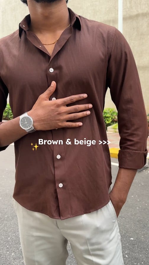 🤌🤎...
Outfit details ⬇️
Shirt from INVICTUS brand (altered)
Trouser- tailor made 
Shoe- SCHUMANN brand ( outfit of stock)
Comment LINK or share this reel to my dm to receive automatic links 
#outfit #classy #formal #outfitideas #ootd #grwm #styling #reels #instadaily #style #ethirneechal #myntrafinds #myntra #ajio #outfitinspiration #stayclassy