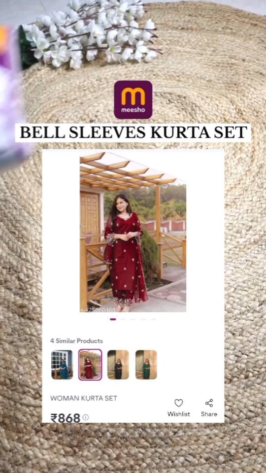 Chanderi silk kurta set