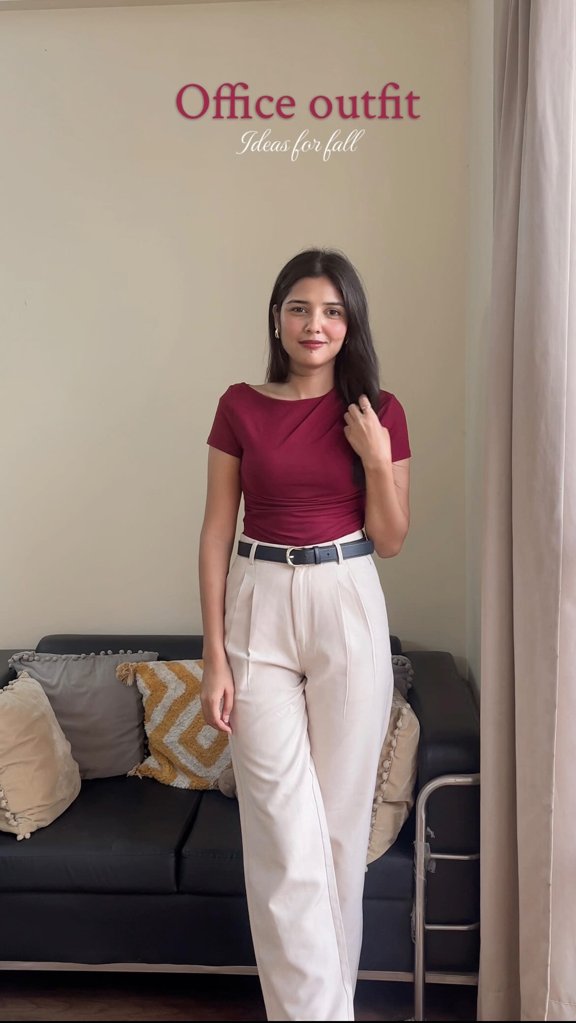 Office outfit ideas🍂
.
.
.
.
.
.
.
.
[ fall office outfits autumn pants trousers tops ]