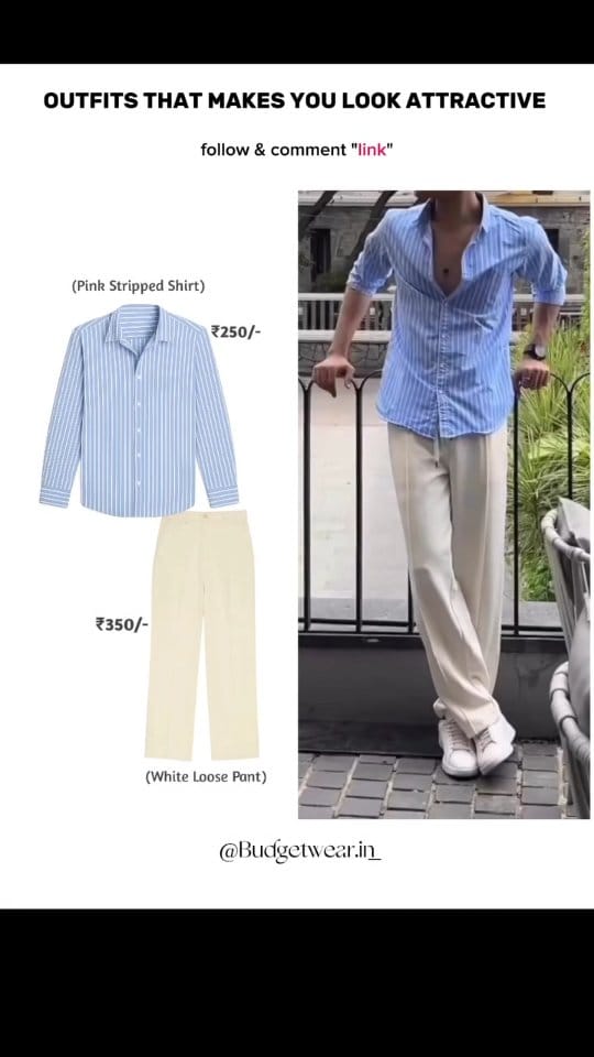 Follow &  Comment "OUTFIT"
.
.
.
#mensfashion #budgetstyle #oldmoneylook #menstyleguide #affordablefashion #ootdmen #outfitideasformen #aestheticfashion #flipkartfinds #meeshodeals #budgetshopping #smartstyle #menswearfashion #oldmoneyvibes #summerfits #linenlove #dailyfashion #menswearstyle #budgetfits #explorepage #explorepage