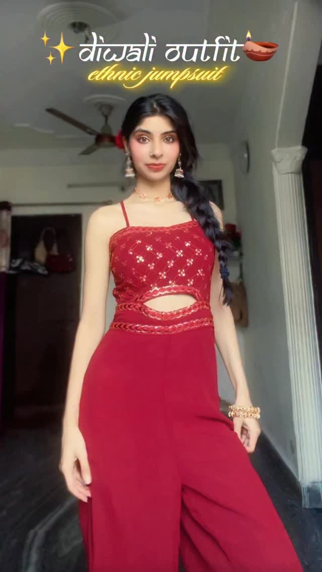 love this jumpsuit, definitely will set you apart from others🪔🧨✨🎇
#diwalioutfit #ethnicfinds #fyp #explore #myntrafinds #meeshofinds