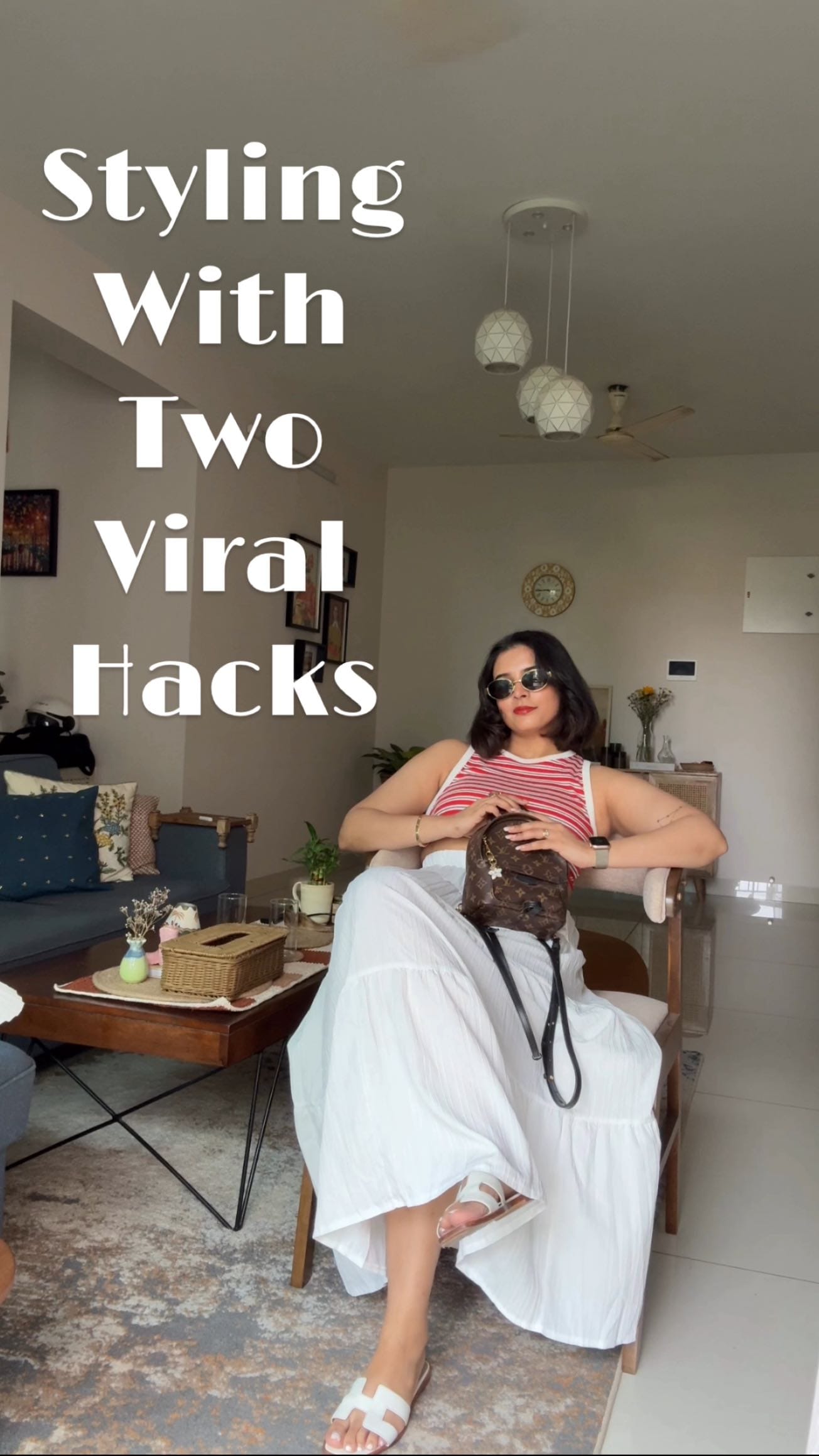 Styling with two viral hacks ❤️🤍 comment for links 🔗 #style #stylewithme #stylinghack
Top: @hm 
Skirt: @savana 
[ summer outfit, picnic outfit, style with me, styling tips , how to style, DIY]