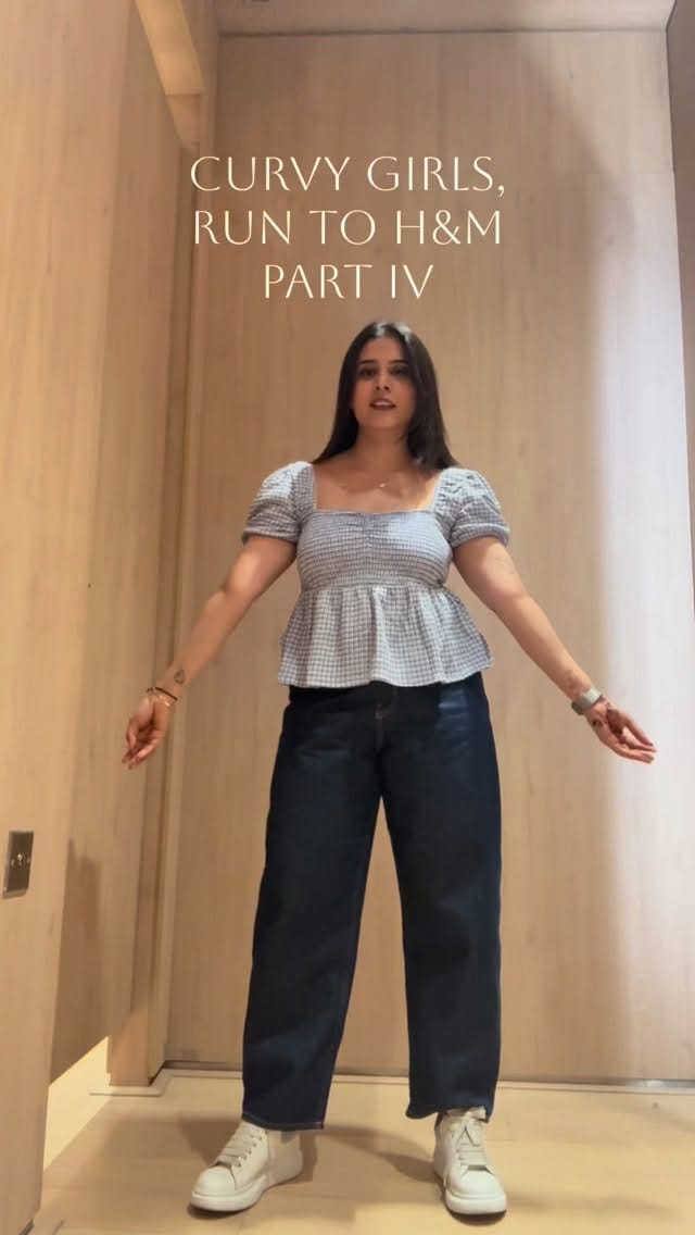 H&M strikes again 😭💸 Sharing this so I’m not the only one going broke over cute fits 🏃‍♀️🏃‍♀️🏃‍♀️ comment for links 🔗 
Styling observation: I have thick thighs and small wait so skirt looks better on me than jeans or shorts on me. 
#hm #curvygirl #curvygirlfashion 
[ styling tips, curvy girl, curves on me, thick thighs, heavy chest girls, curvy girl fashion, jeans, skirts, crop tops, how to style, what to wear on curvy body, thick thighs jeans, H&M, H&M haul, fitting room try on]