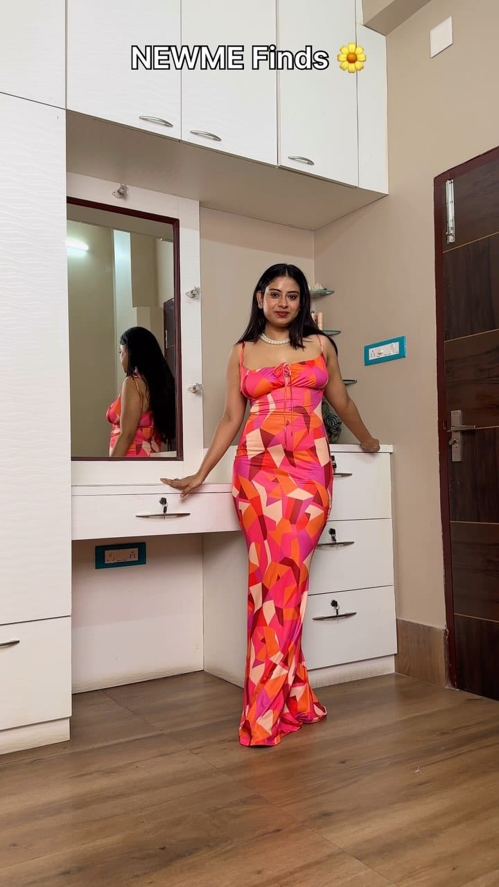 Geometric maxi dress