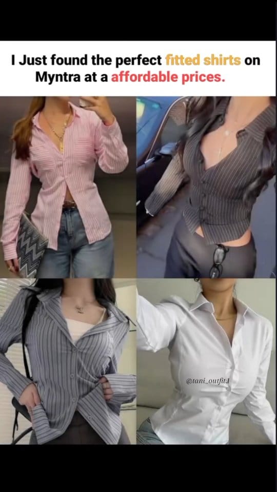 comment "link" you will get the link automatically in your DM 🙌❤️ make sure you follow me to receive the links in your DM ✨
.
.
SAVE it for later
.
.
Share with your besties👩‍❤️‍💋‍👩❤️
.
Follow for more @tani_outfit.1 
#pinterestinspired #shirt #fittedshirt #myntra #savana #haul #koreanstyle