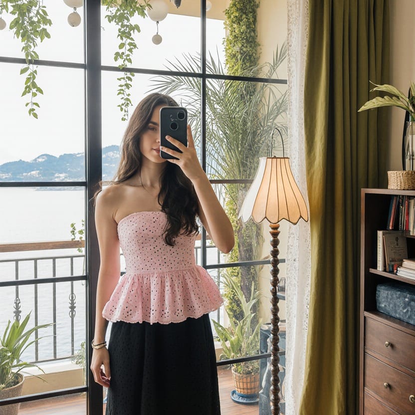 Link for Pink Tube top from @newme.asia under Rs. 799 in Bio! DM for coupons