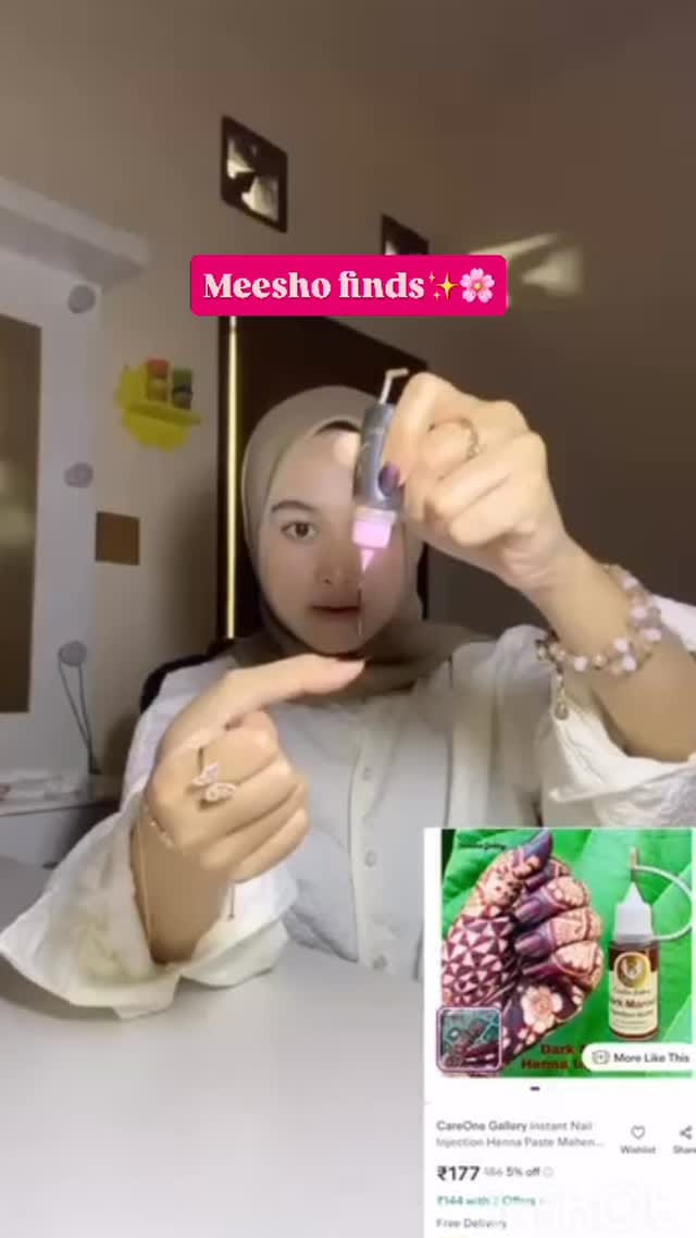 Follow & comment for link✨😍
@meeshoapp 
(Injection henna, viral henna, viral, trending, explore page, careonegallery)
#henna#mehndi #viralreels #injection #henna#viralvideos #instagramgrowth #explorepage #hennalove#meesho #foryou