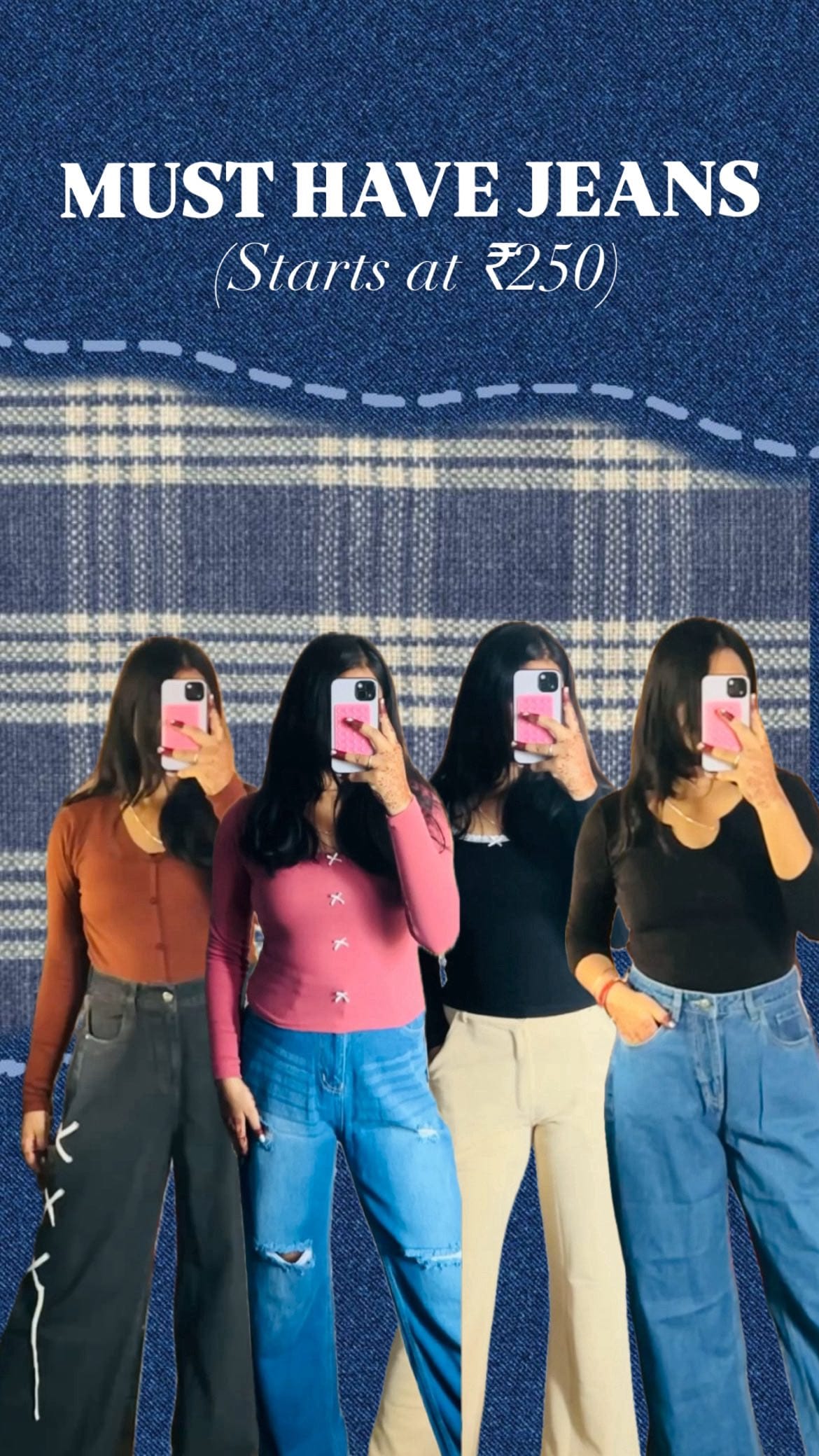 Comment or share this reel to me for links! ✨
.
.
( Jeans, denim, women jeans, high-waisted jeans, ripped jeans, baggy jeans, wide jeans, modest jeans, trendy jeans, everyday jeans, blue denim, grey jeans, Cargo pant, pants, trousers, bottoms, bottomwear, must-have jeans, Outfit styling, outfit ideas, casual outfit, college fits, college outfit ideas, winter fits, summer outfits, office wear, aesthetic outfits, Pinterest inspired fits, Affordable finds, under budget, budget-friendly looks, fashion on a budget, lowest price, Haul, jeans haul, bottomwear haul, fashion haul, Meesho haul, Myntra haul, Flipkart haul, Savana haul, H&M sale, Amazon finds, Urbanic haul, Meesho, Myntra, Flipkart, H&M, Savana, Urbanic, Amazon, Fashion themes: Y2K, girly outfit, cute outfit, pink outfit, crochet top, corset, jacket, sweatshirt, mesh, daily wear, versatile jeans, comfy stretch jeans, street style )
.
.
#reelsinstagram #meeshofashion #instagram #fyp #foryoupage #reel #jeanshaul #treandingreels #meeshofinds #meeshojeans #haul #explore #explorepage #whatiorderedvswhatigot #review #bottom #jeans #fashionblogger #comfyjeans #denimcollection #thepreeroom #womenjeans #widejeans #highwaistedjeans #affordablejeans #musthavejeans #bottomwearhaul #denimhaul #underbudget #myntrafinds
