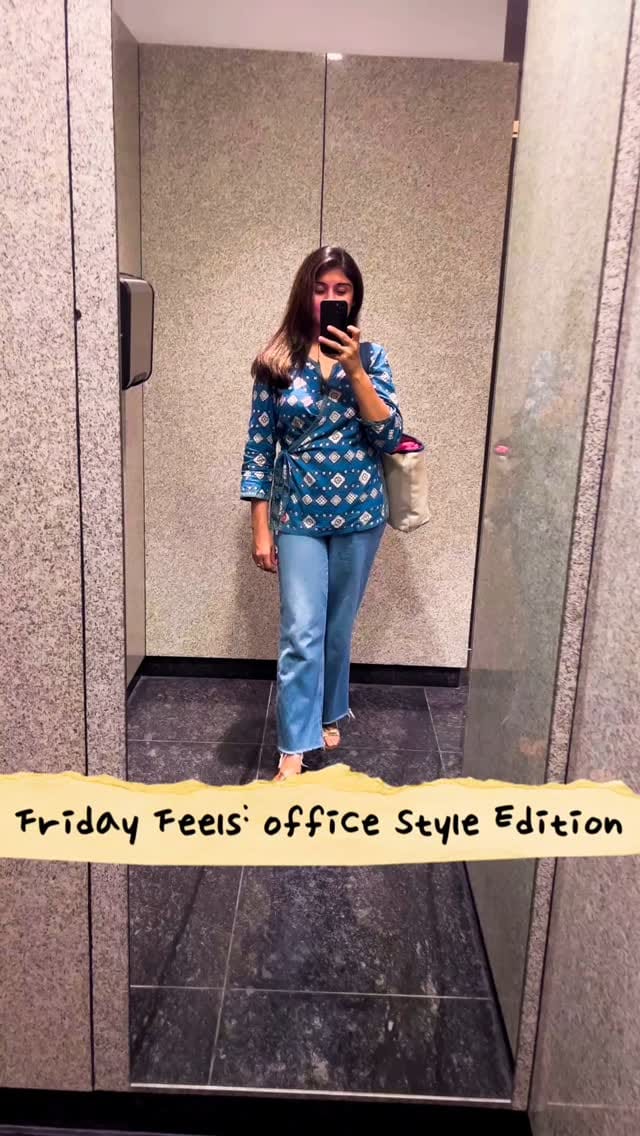 Friday Feels: Office Edition 💼
.
Quick  fit check.
.
Jeans: @onlyindia 
Top: @myntra 
Bag: @myntra 
Footwear: @westsidestores 
.
#fashion #fashionista #fashionstyle #fridayfeels #fridayfashion #fashionblogger #thesindhisoul