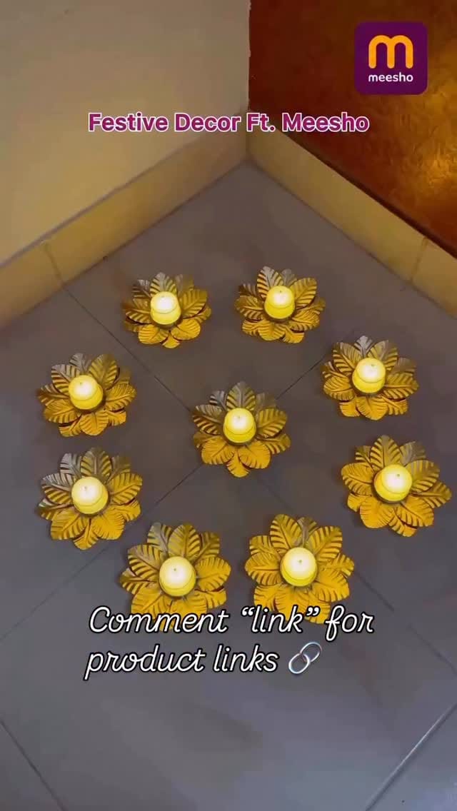 Follow & Comment for links 🔗 
•
#diwali #diwalidecor #homedecor #homedecorideas #homedecoration #meeshofinds #meesho #meeshohaul @meesho.app__ @meeshoapp