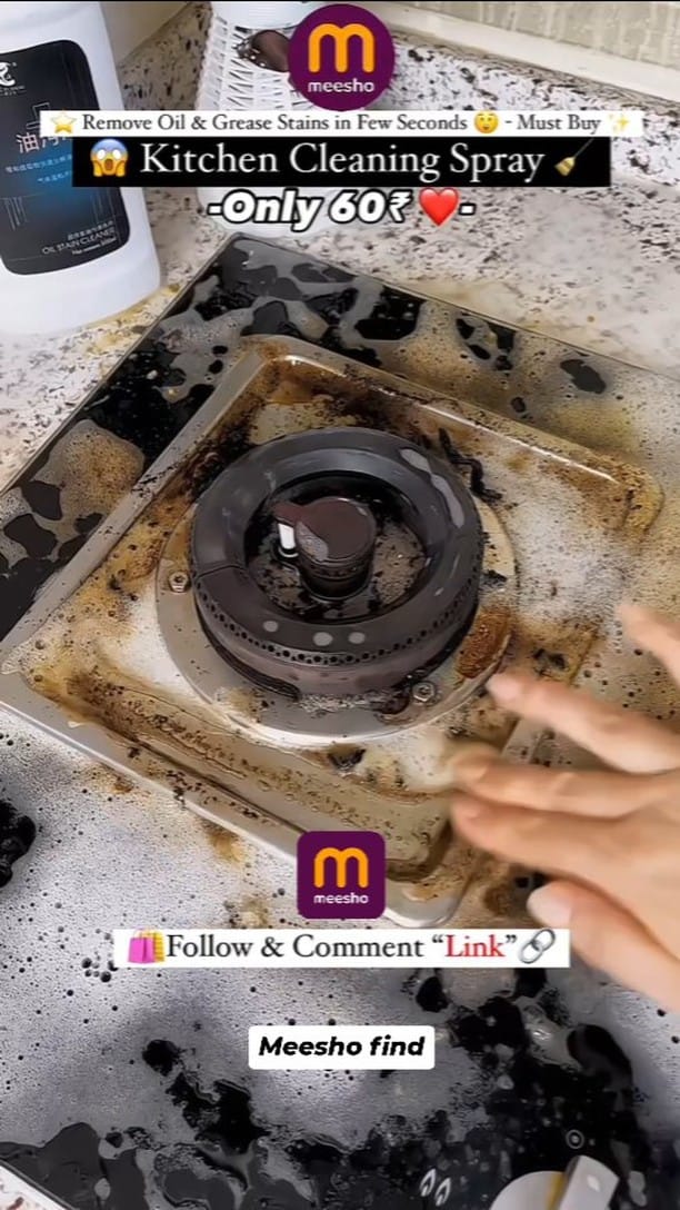 Meesho find kitchen cleaning spray Follow me and comment for link🌺 
Check story highlights and bio for link🪴
#yjsssk
