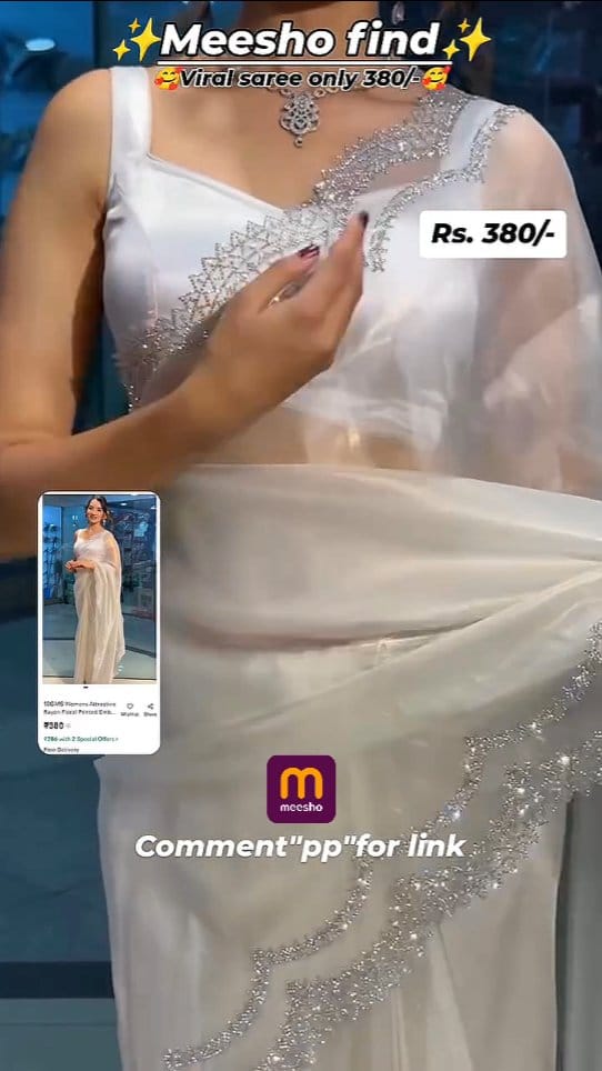 Meesho find Elegant White Saree Follow & Comment for link🌺 Also Check story highlights and bio for link🪴
#meesho #reels #meeshofinds #meeshofashion