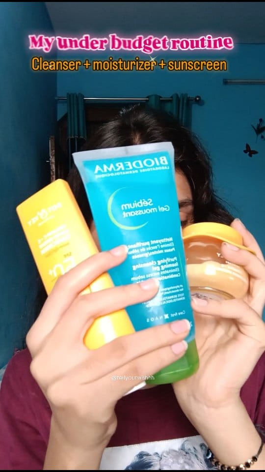 My under budget routine! 🩵🧡