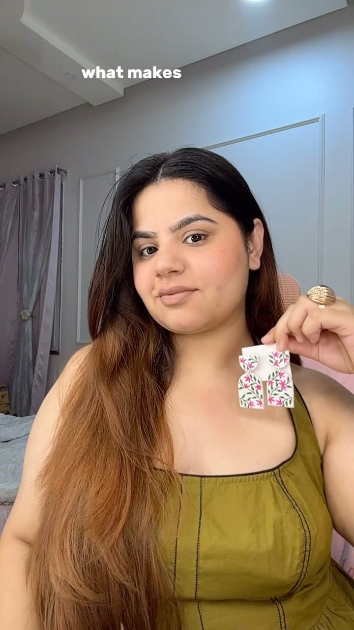 Episode 2 Home grown Highlight : @cropoffs , has to be on the list , they make such unique pieces from scrap , everything is hand painted with love 💕 #sustainablefashion 
What makes them even more special?
🎨 Every piece is handpainted with love
💪 The base is made of hard chipboard, so they’re lightweight yet super sturdy
🌍 No two pairs are the same – totally unique, just like you 💖
You can shop them on cropoffs.com – and there are some amazing deals going on:
🚚 Free shipping on orders above ₹499
🎁 Get a free gift on orders above ₹999
Comment down for the links 🔗
{ explore more , trending audio’s , trend setter , earrings , fabric hand painted earrings , best out of waste , sustainable fashion , small business finds , small business home grown labels , earrings , fabric earrings , fabric jewellery, light weight earrings }